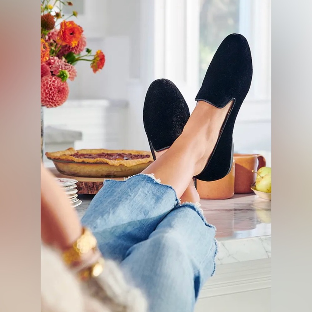 🖤 Birdies The Starling Slip On Loafer Black Velvet size 7.5 Flats